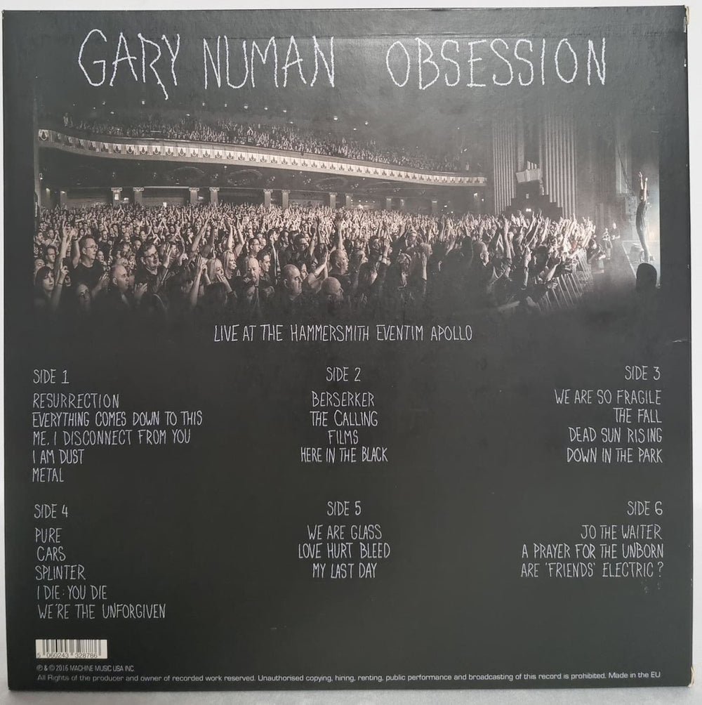 Gary Numan Obsession UK 3-LP vinyl record set (Triple LP Album)