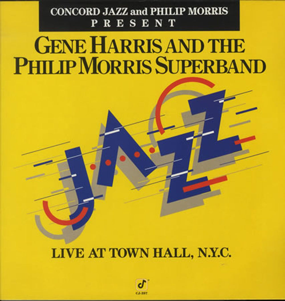 Gene Harris Live At Town Hall, N.Y.C. German vinyl LP album (LP record) CJ-397