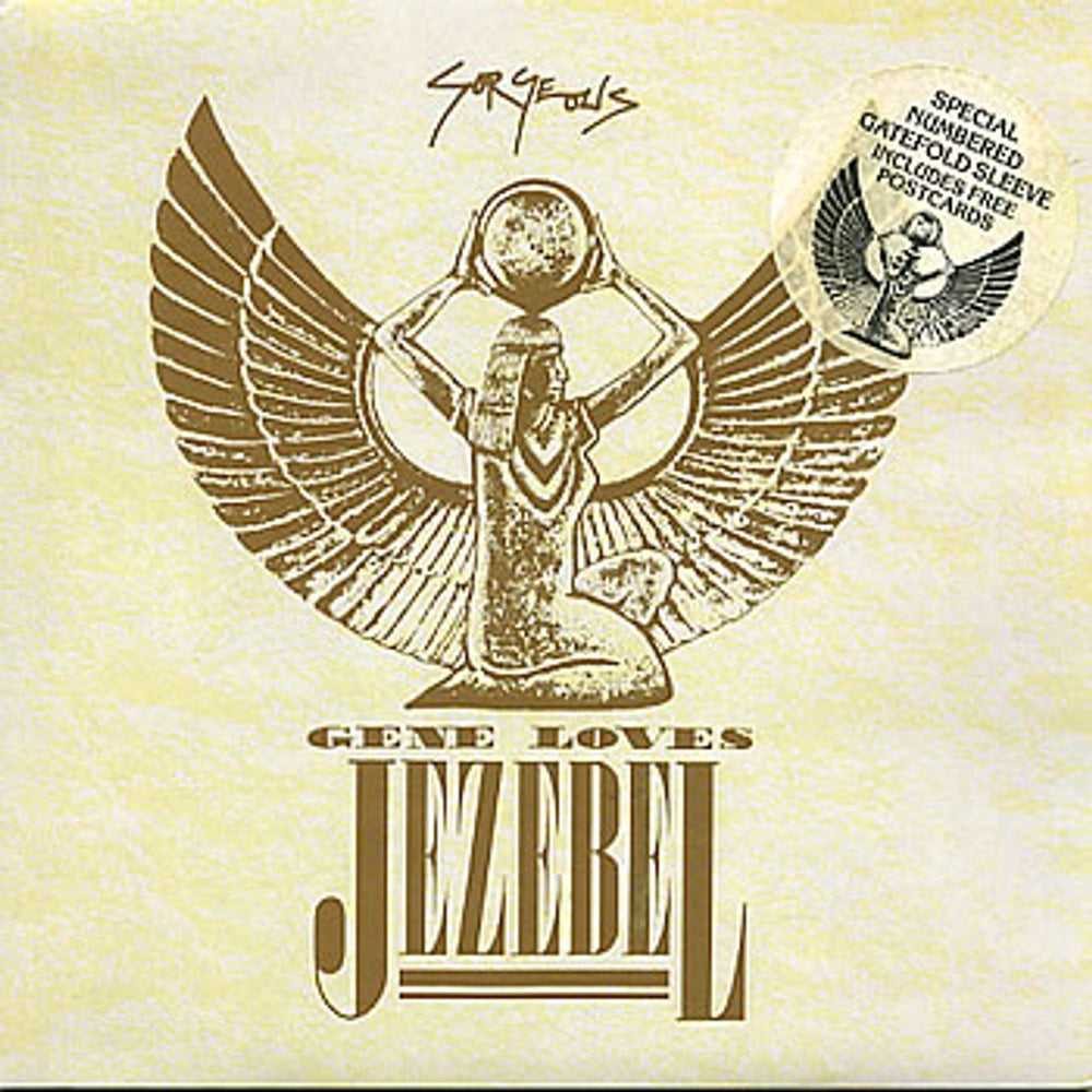 Gene Loves Jezebel Gorgeous - Gatefold + Postcards UK 7" vinyl single (7 inch record / 45) BEG202S