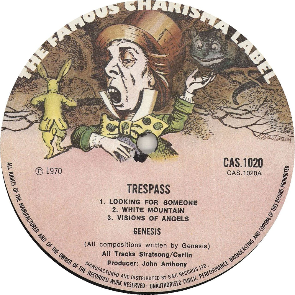 Genesis Trespass - 2nd - Smooth + Insert UK vinyl LP album (LP record) GENLPTR742541