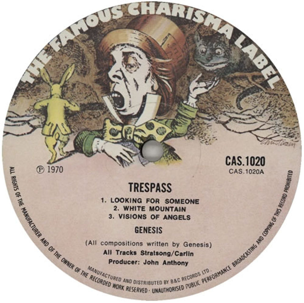 Genesis Trespass - 2nd - Textured + Insert UK vinyl LP album (LP record) GENLPTR583433