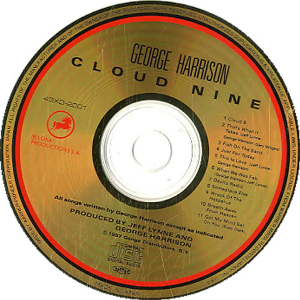 George Harrison Cloud Nine Japanese CD album (CDLP) GHACDCL224374