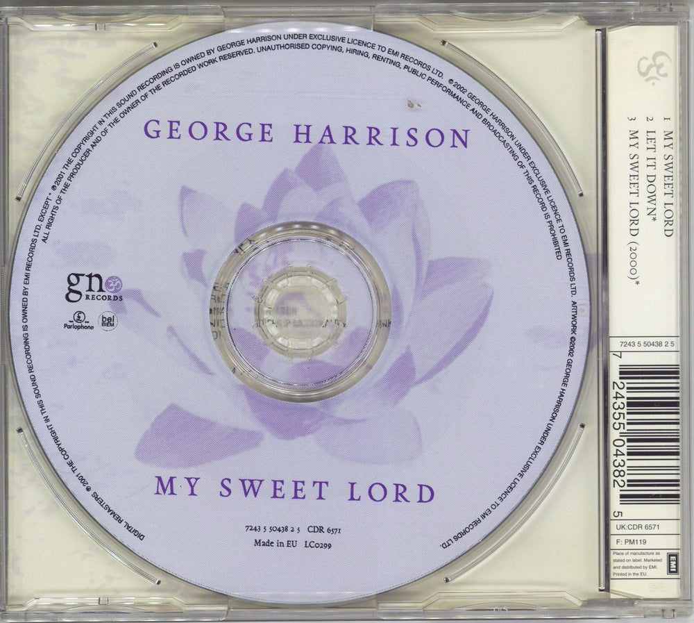 George Harrison My Sweet Lord UK CD single (CD5 / 5") GHAC5MY205037