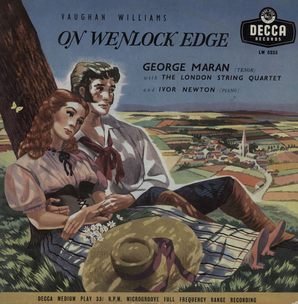 George Maran Vaughan Williams: On Wenlock Edge UK 10" vinyl single (10 inch record) LW5233