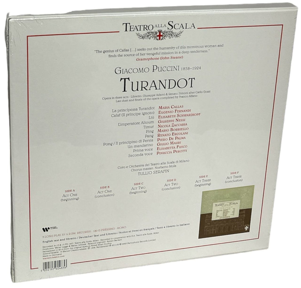 Giacomo Puccini Puccini: Turandot - 180gm Vinyl - Sealed German Vinyl Box Set 5054197604836