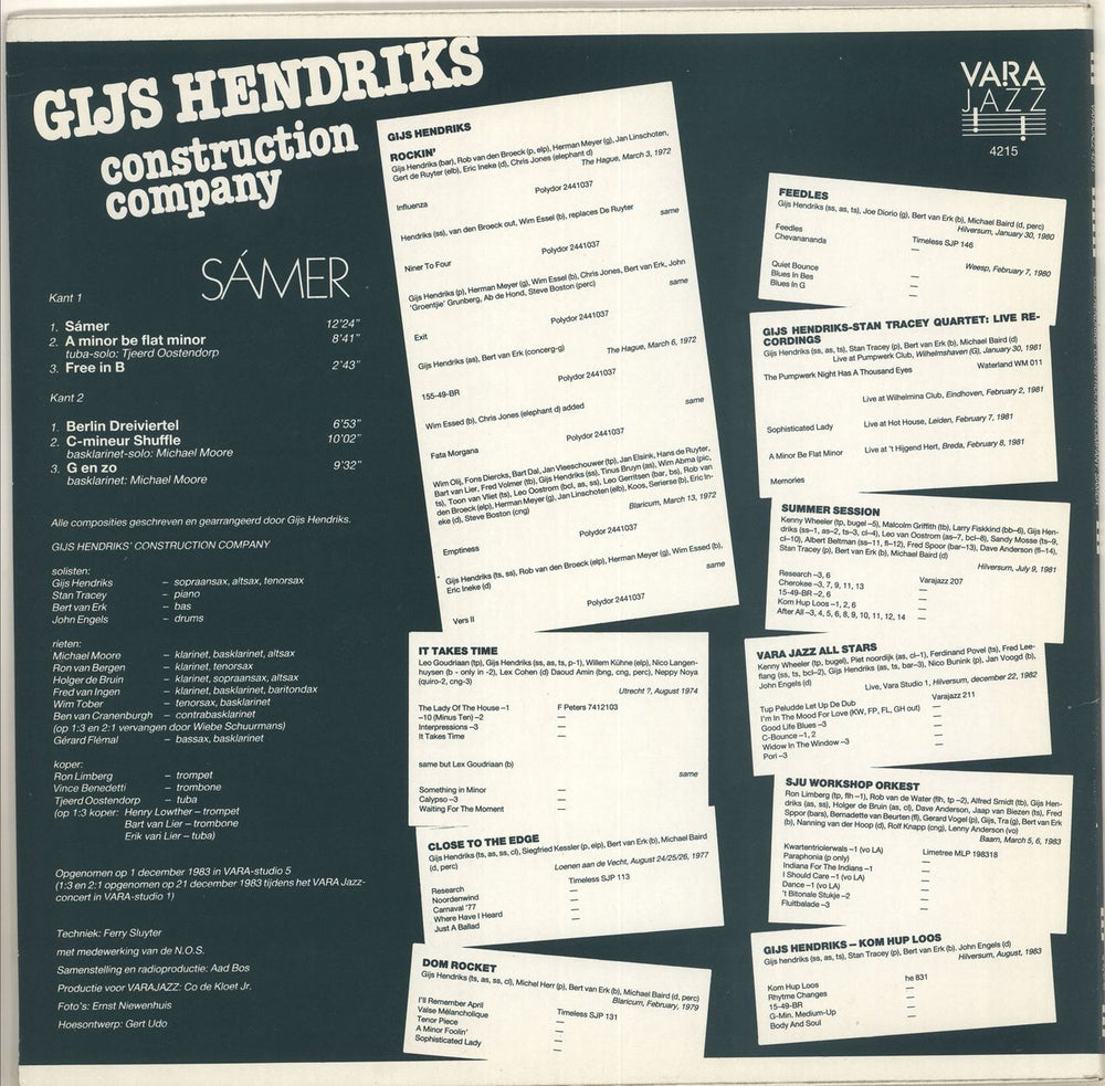 Gijs Hendriks Sámer Dutch vinyl LP album (LP record)