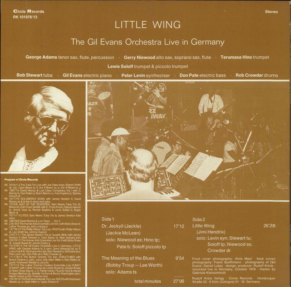 Gil Evans Little Wing (Live In Germany) German vinyl LP album (LP record)