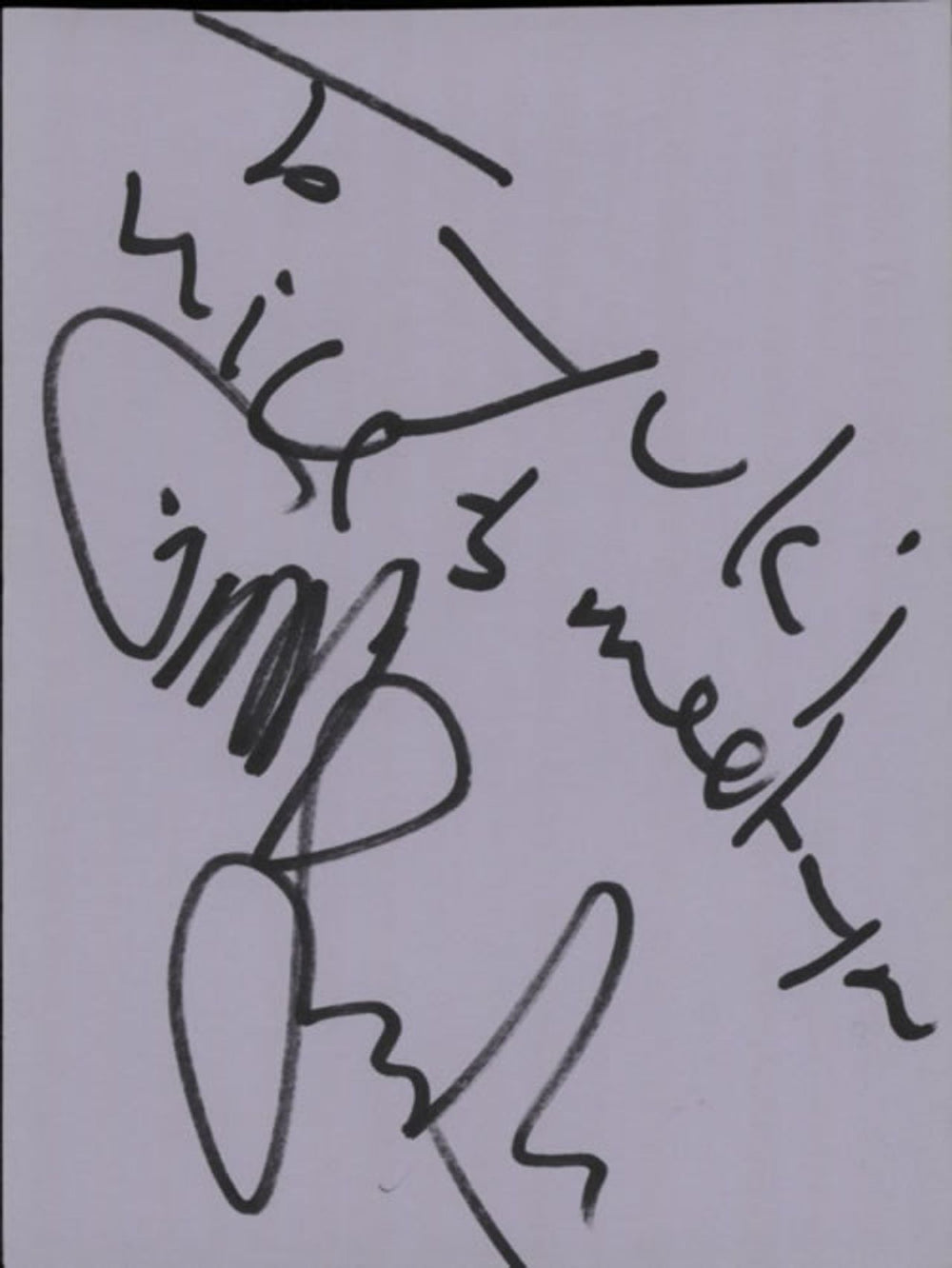 Gilbert O'Sullivan Page From An Autograph Book UK memorabilia AUTOGRAPH