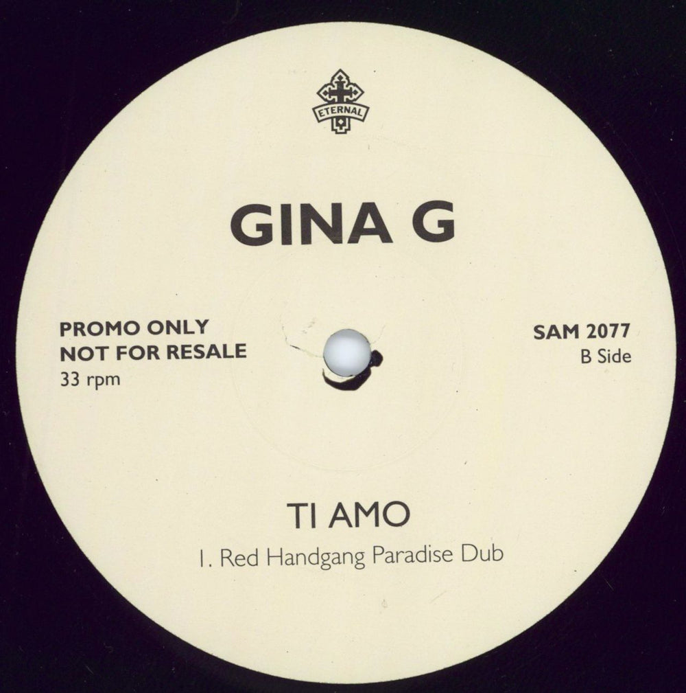 Gina G Ti Amo UK Promo 12" vinyl single (12 inch record / Maxi-single)