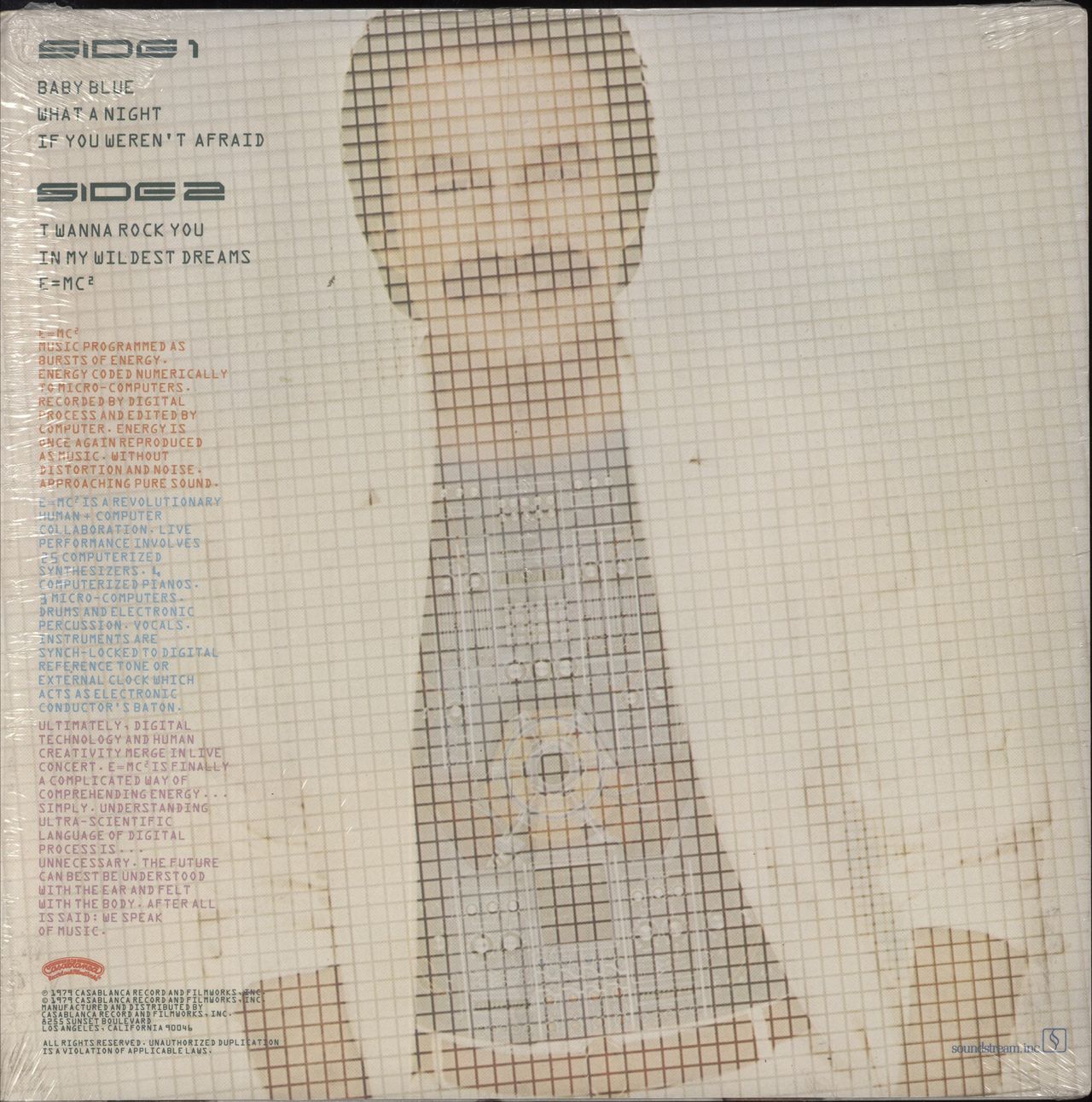 Giorgio Moroder E=MC² - shrink US vinyl LP album (LP record)