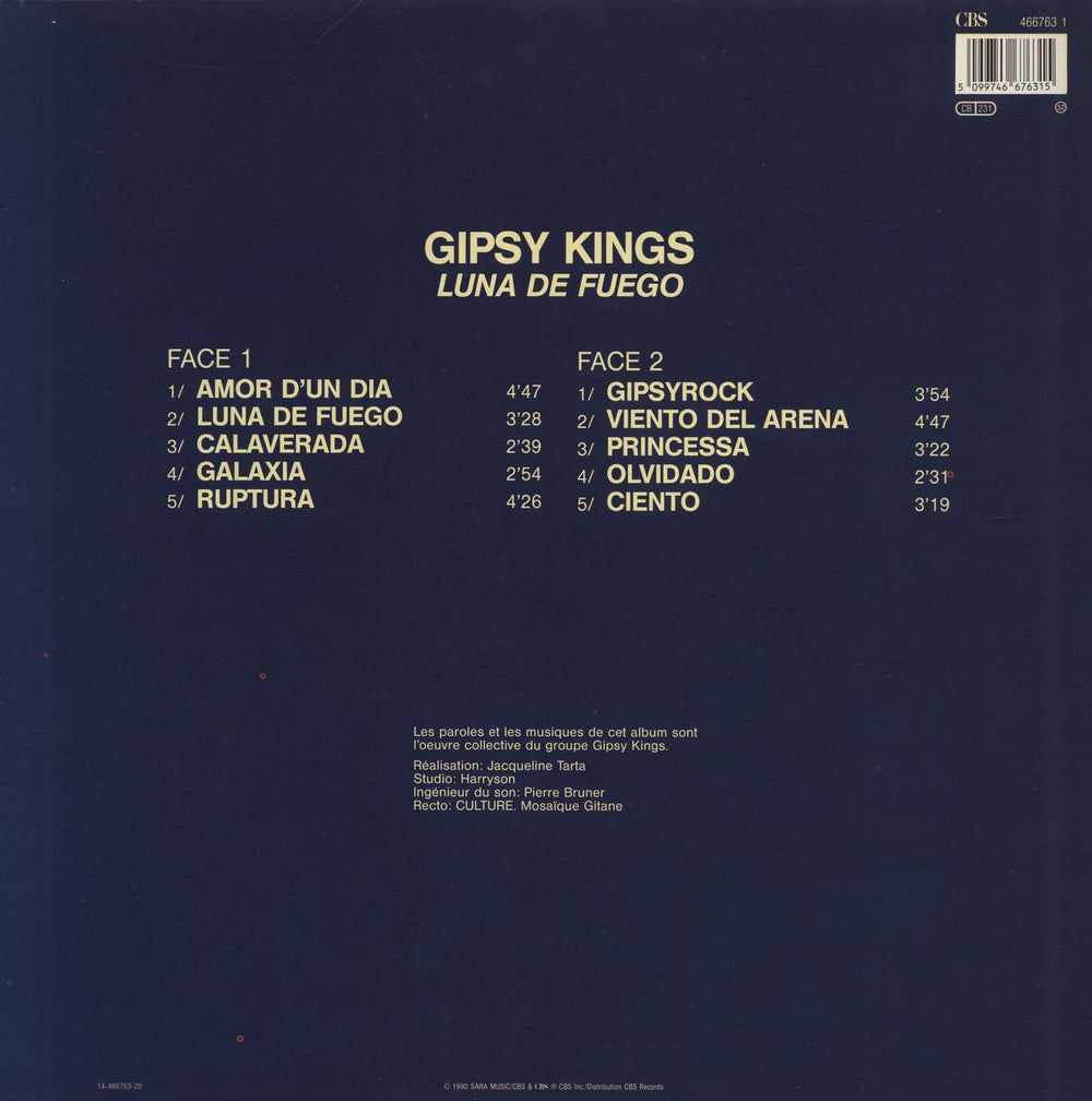 Gipsy Kings Luna De Fuego Dutch vinyl LP album (LP record)