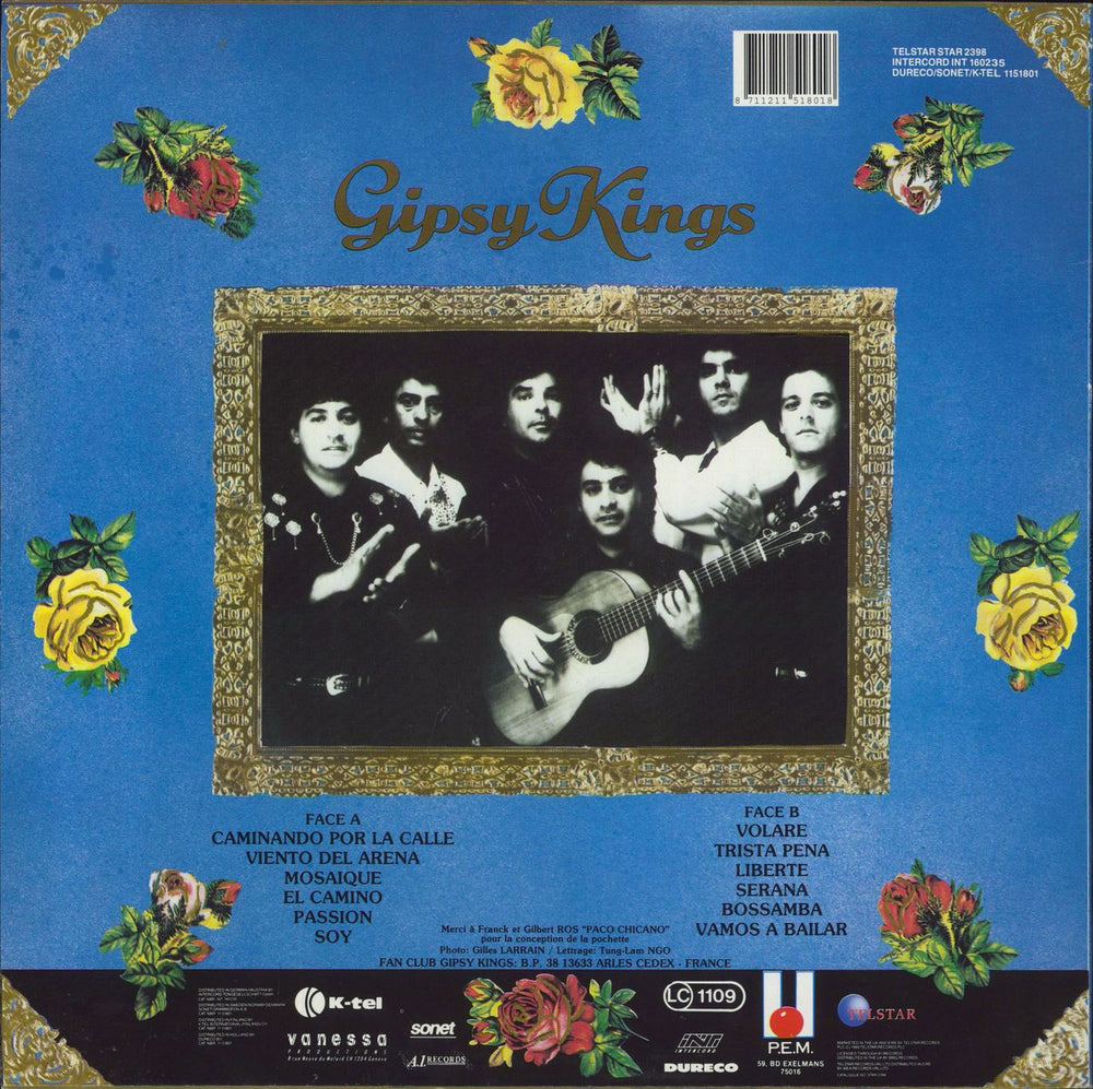 Gipsy Kings Mosaique - Brit Award sticker UK vinyl LP album (LP record) 8711211518018