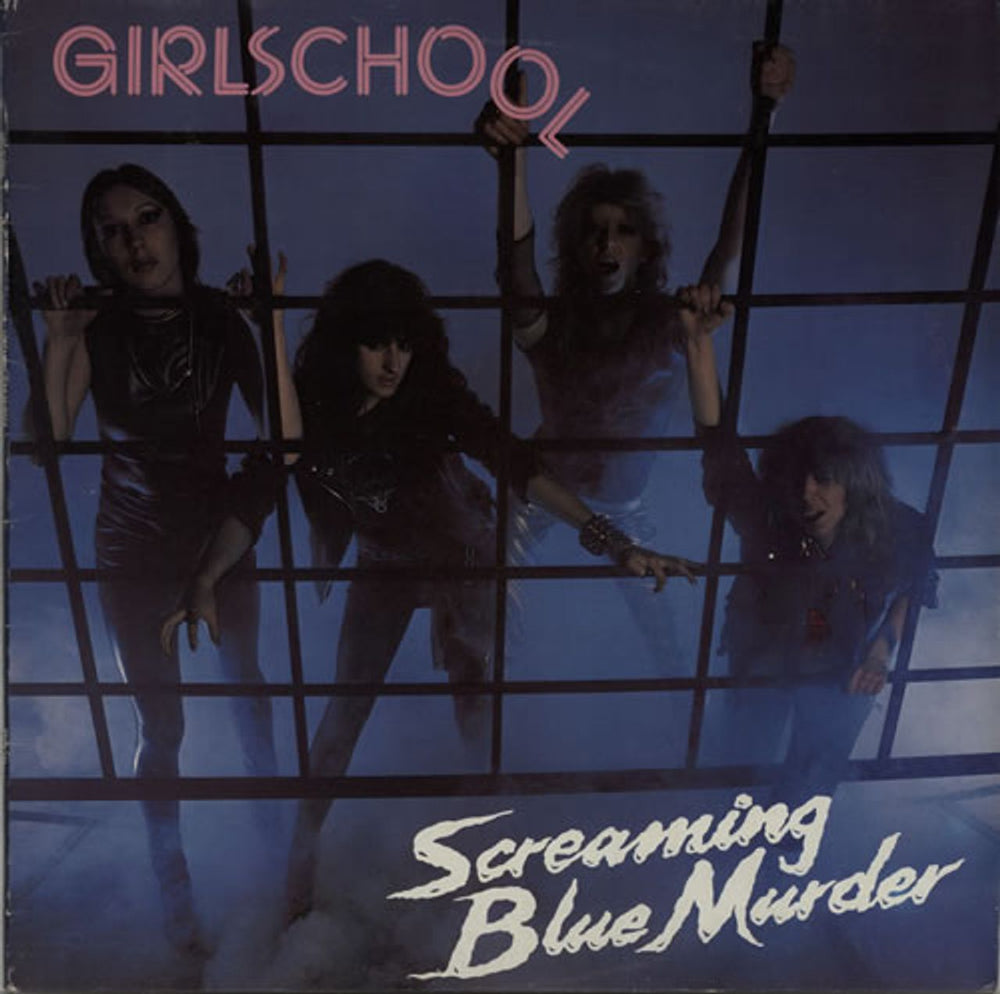 Girlschool Screaming Blue Murder UK vinyl LP album (LP record) BRON541