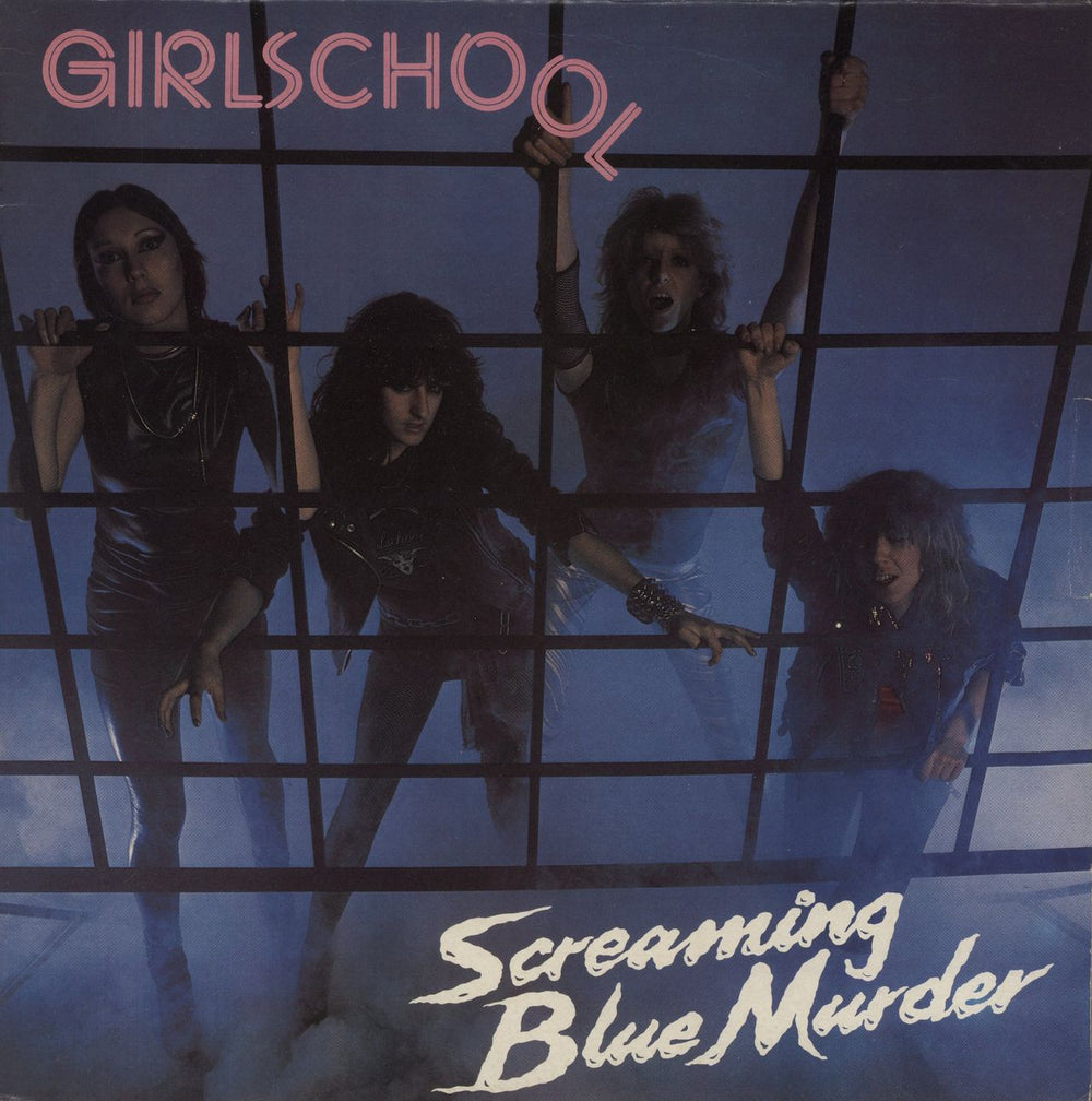 Girlschool Screaming Blue Murder - VG UK vinyl LP album (LP record) BRON541