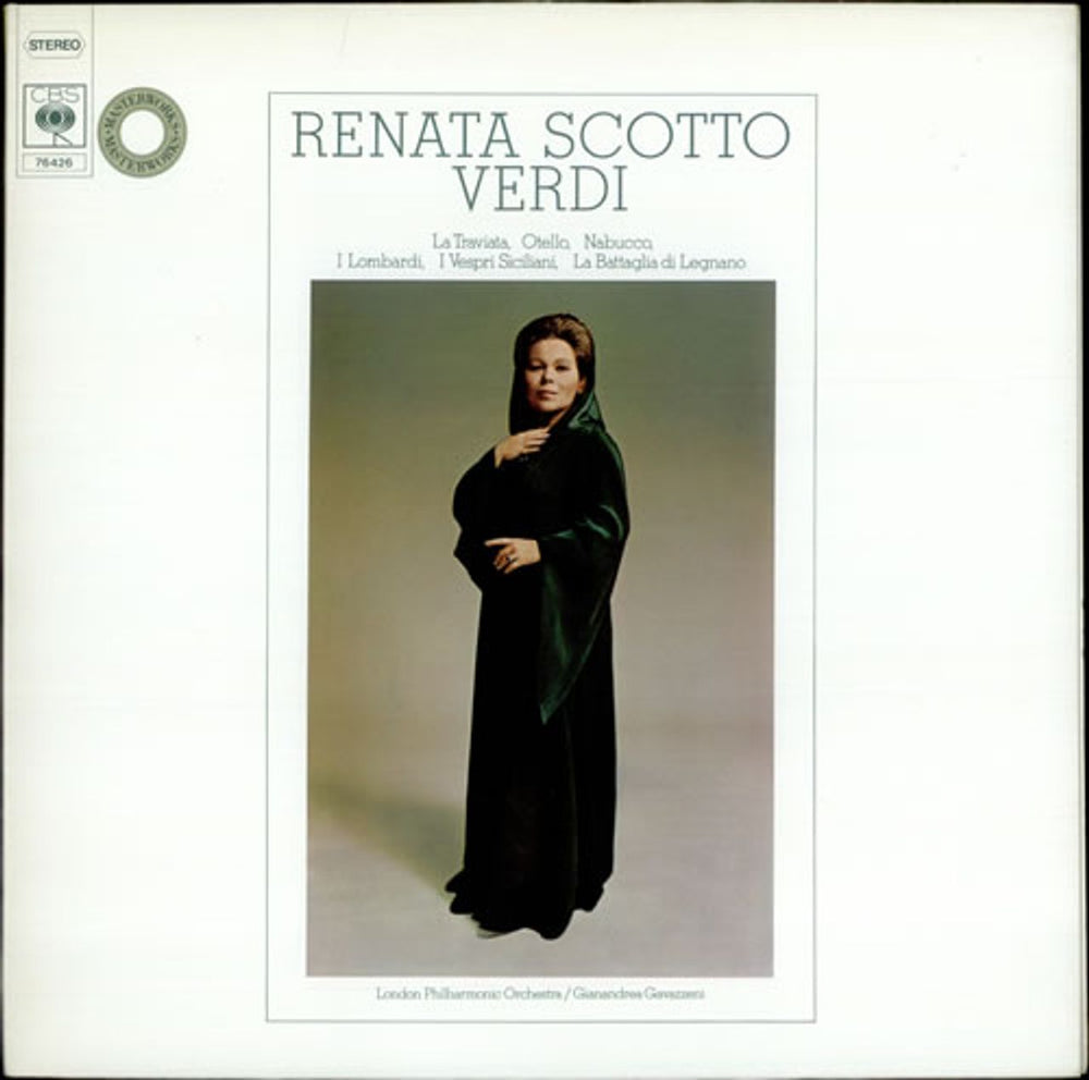 Giuseppe Verdi Renata Scotto UK vinyl LP album (LP record) 76426