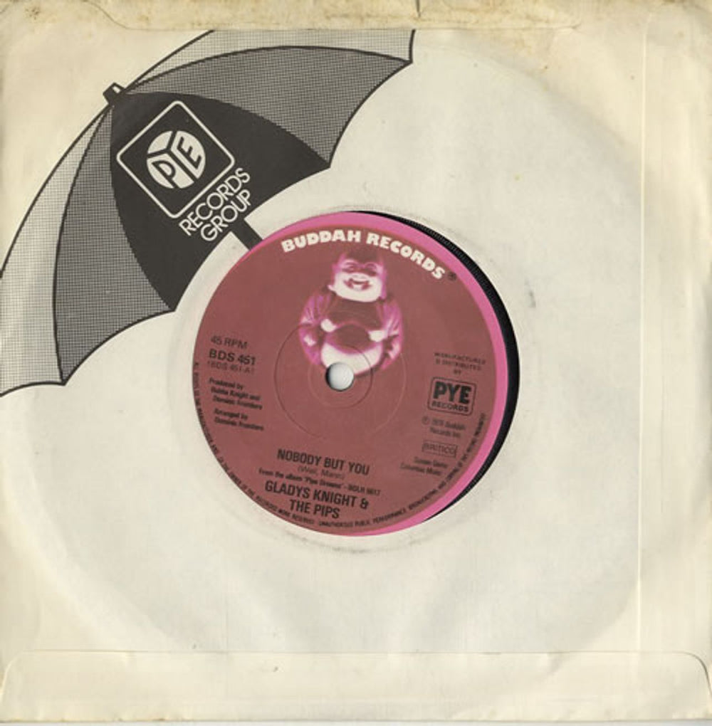 Gladys Knight & The Pips Nobody But You - Solid centre UK 7" vinyl single (7 inch record / 45) BDS451