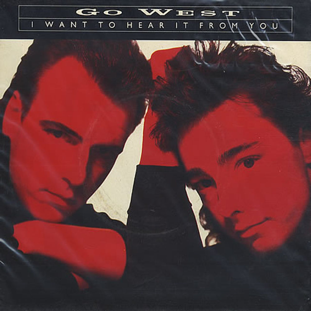 Go West I Want To Hear It From You + Poster Sleeve UK 7" vinyl single (7 inch record / 45) GOWP5