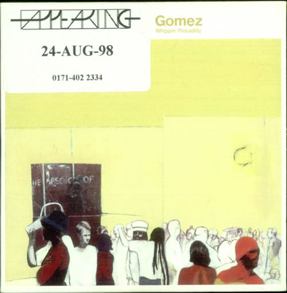 Gomez Whippin' Piccadilly UK Promo CD single (CD5 / 5") HUTCDP105