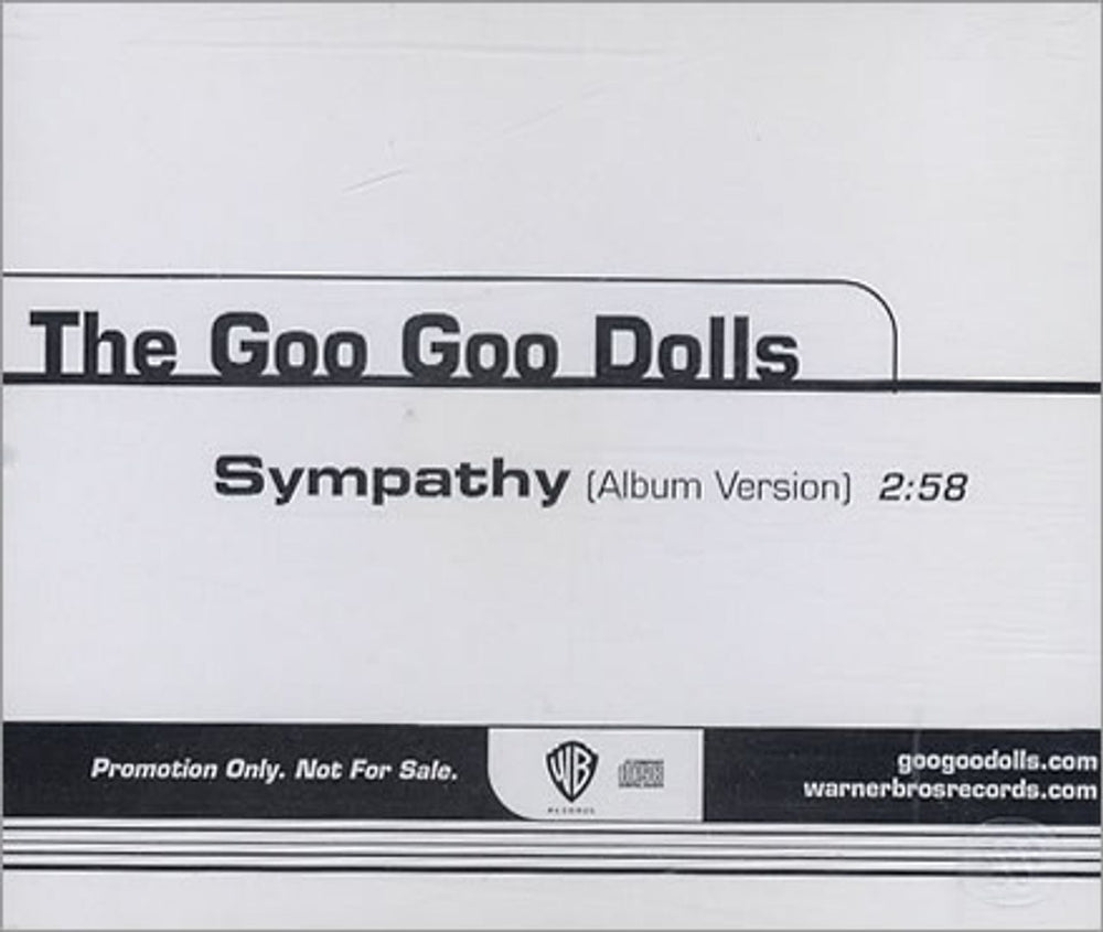 Goo Goo Dolls Sympathy US Promo CD single (CD5 / 5") PRO-CDR-101039
