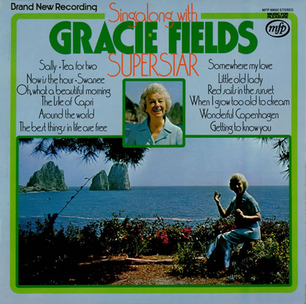 Gracie Fields Singalong With Gracie Fields Superstar UK vinyl LP album (LP record) MFP50052
