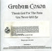 Graham Coxon Thank God For The Rain/You Never Will Be UK Promo CD-R acetate TRANCDPROMO011