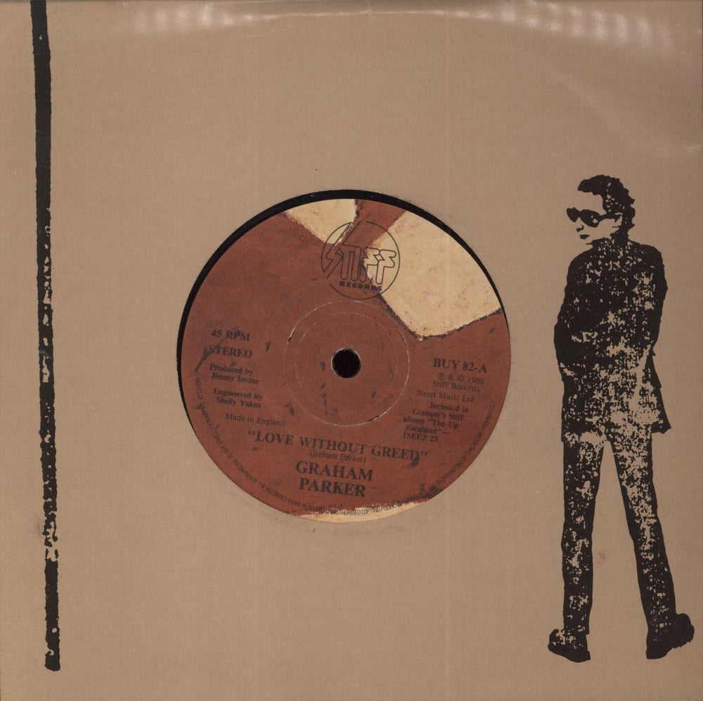 Graham Parker Love Without Greed - Die-Cut Top Opening Sleeve UK 7" vinyl single (7 inch record / 45) BUY82