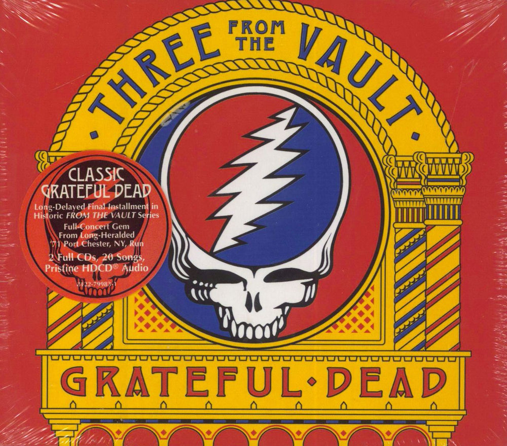 Grateful Dead Three From The Vault - Sealed UK 2 CD album set (Double CD) 8122-79983-1