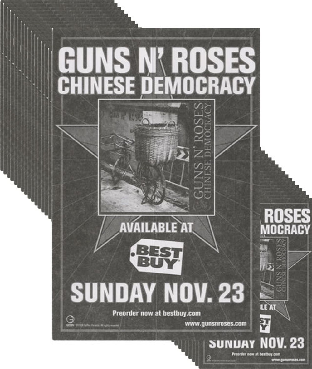 Guns N Roses Best Buy Chinese Democracy Promotional Stickers US Promo memorabilia GNRMMBE487301