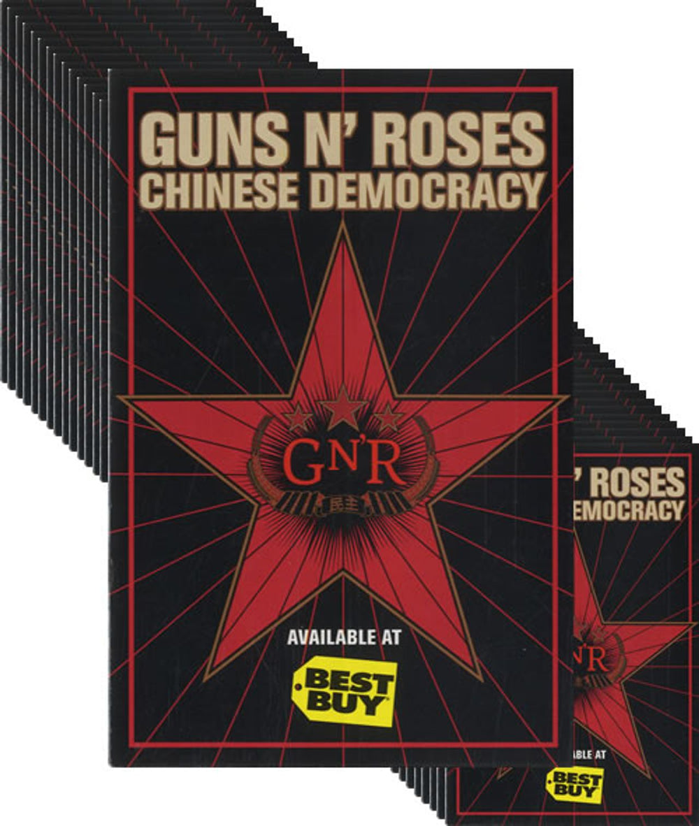 Guns N Roses Best Buy Chinese Democracy Promotional Stickers US Promo memorabilia STICKERS