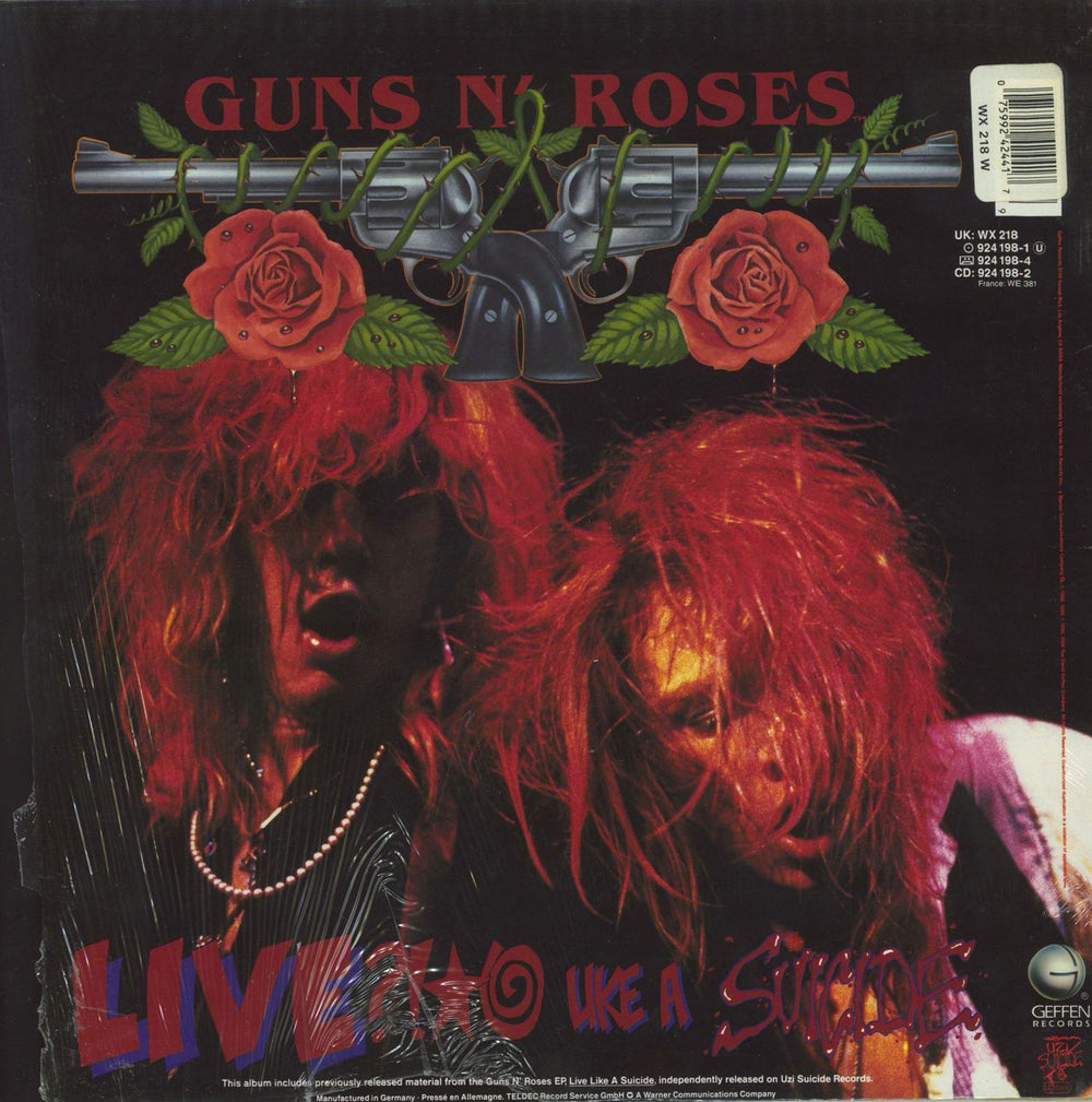 Guns N Roses GN'R Lies + Stickers German vinyl LP album (LP record) 075992424417