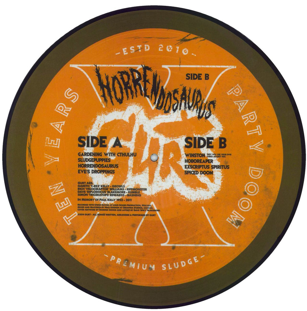 Gurt Horrendosaurus UK picture disc LP (vinyl picture disc album)