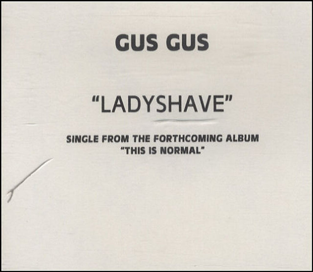 Gus Gus Ladyshave UK Promo CD-R acetate CD ACETATE