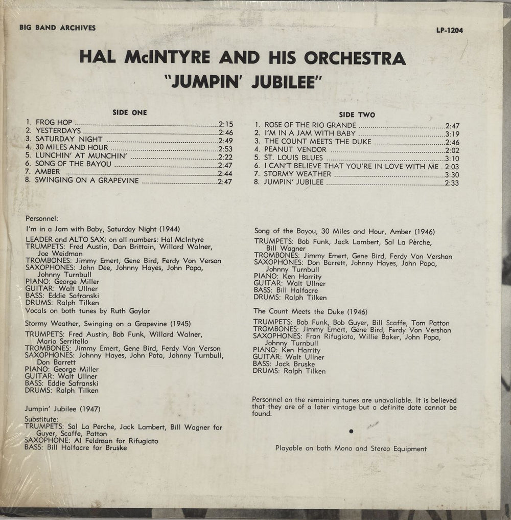 Hal McIntyre And His Orchestra Hal McIntyre And His Orchestra US vinyl LP album (LP record)