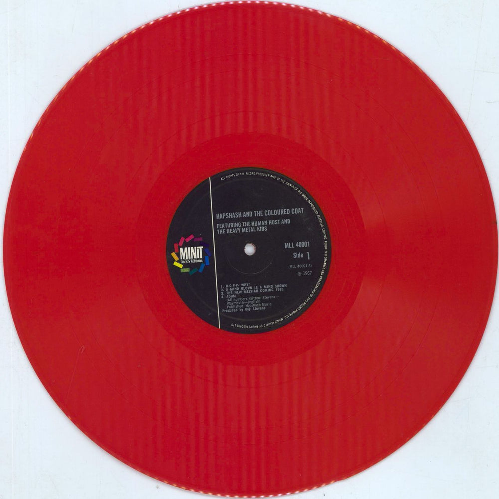 Hapshash & The Coloured Coat Featuring The Human Host And The Heavy Metal Kids - Red + Insert UK vinyl LP album (LP record) HPSLPFE814238