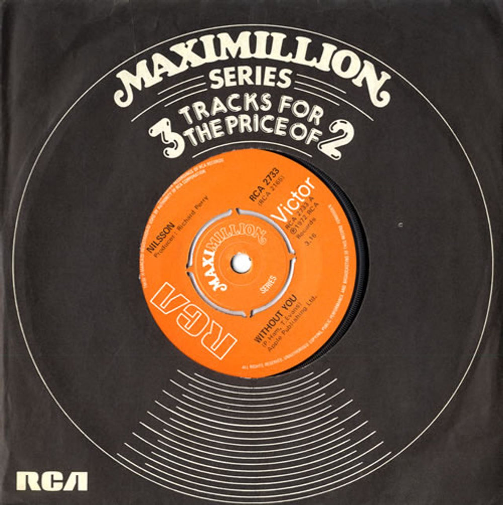 Harry Nilsson Without You EP UK 7" vinyl single (7 inch record / 45) RCA2733