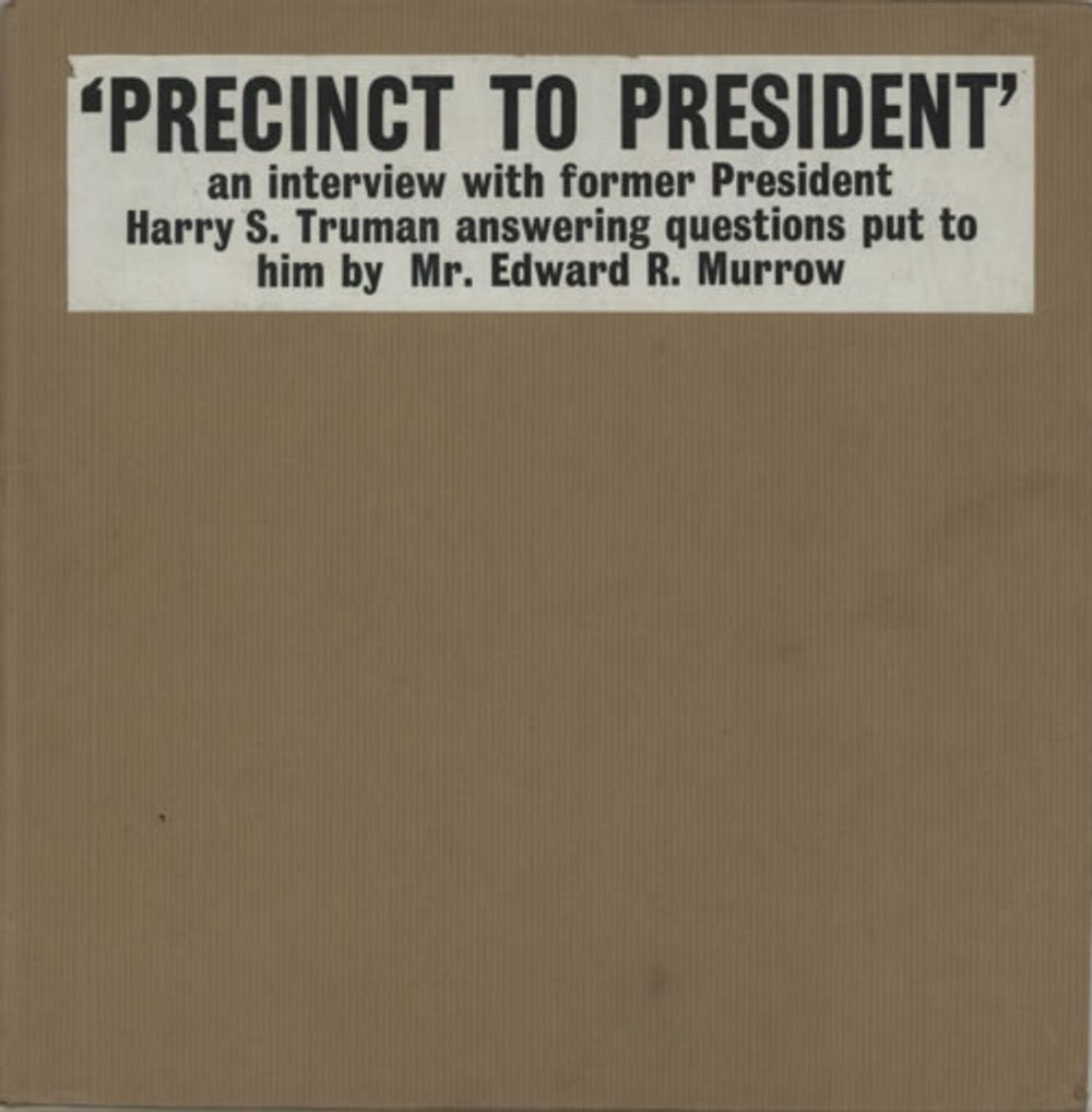 Harry S. Truman Precinct To President US vinyl LP album (LP record) TLO.54460