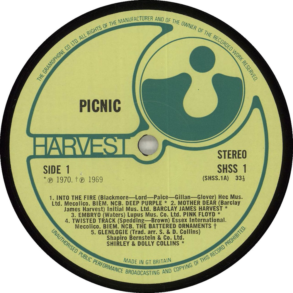 Harvest Label Picnic - A Breath Of Fresh Air - EX UK 2-LP vinyl record set (Double LP Album)