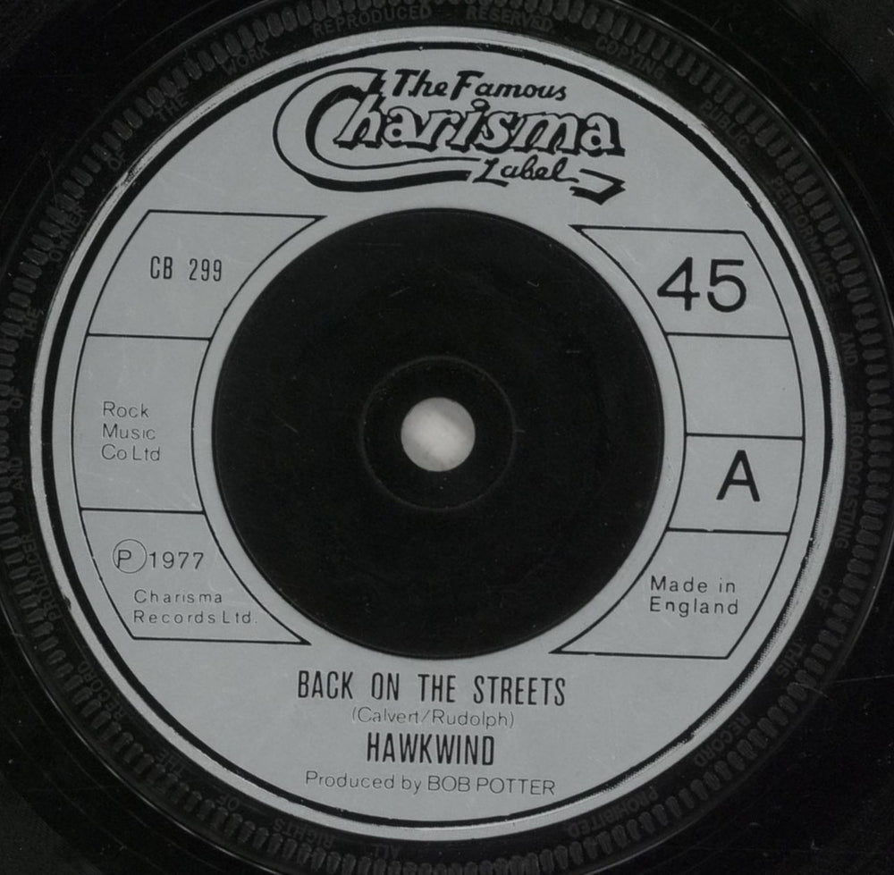 Hawkwind Back On The Streets - P/S UK 7" vinyl single (7 inch record / 45) HWK07BA603991
