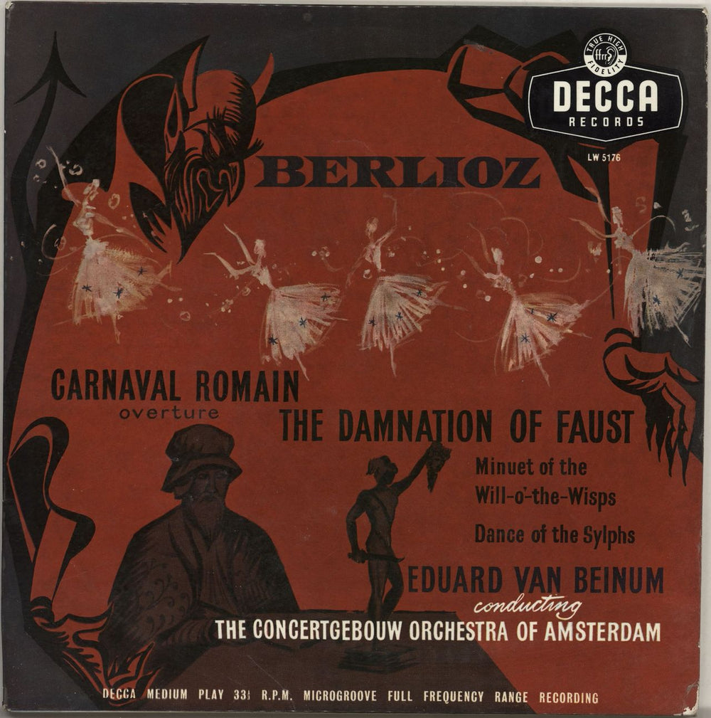 Hector Berlioz Carnaval Romain / The Damnation Of Faust UK 10" vinyl single (10 inch record) LW5176