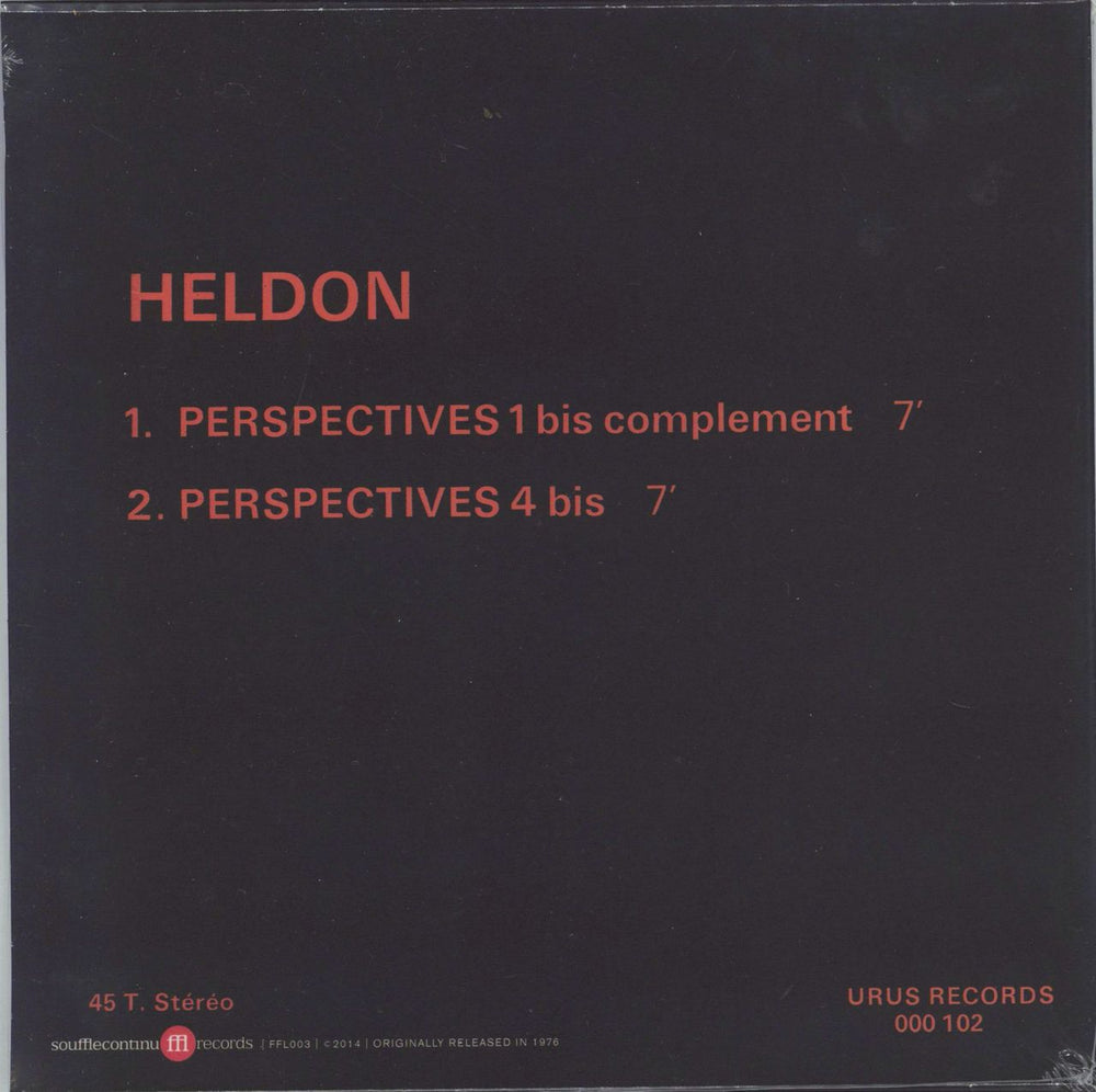 Heldon Perspectives - Orange Vinyl - Sealed French 7" vinyl single (7 inch record / 45) LEH07PE768089