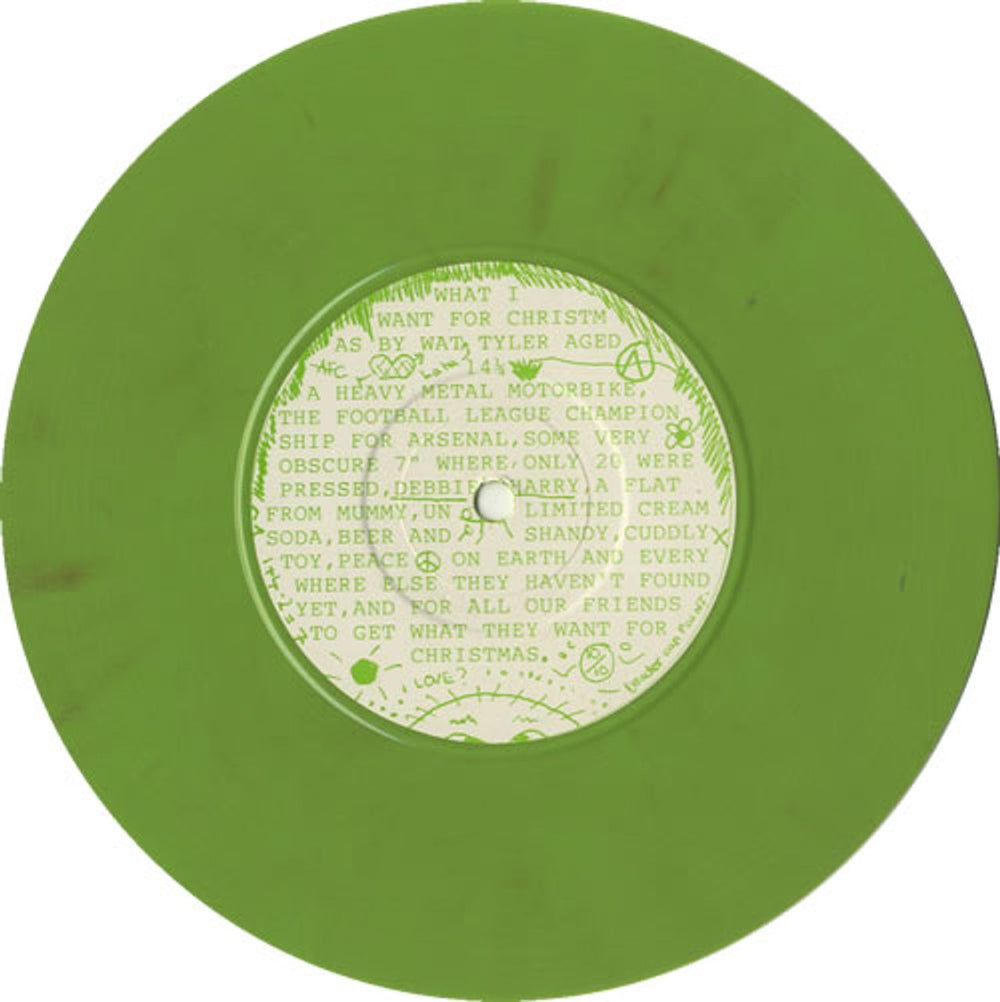 Helen Love Happiest Time Of The Year - Green Vinyl UK 7" vinyl single (7 inch record / 45) HLV07HA511508