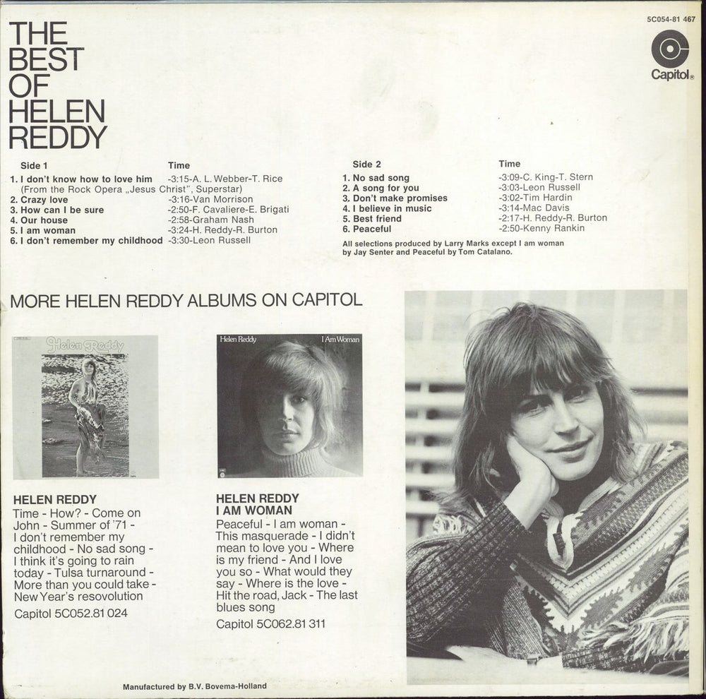 Helen Reddy The Best Of Helen Reddy Dutch vinyl LP album (LP record)