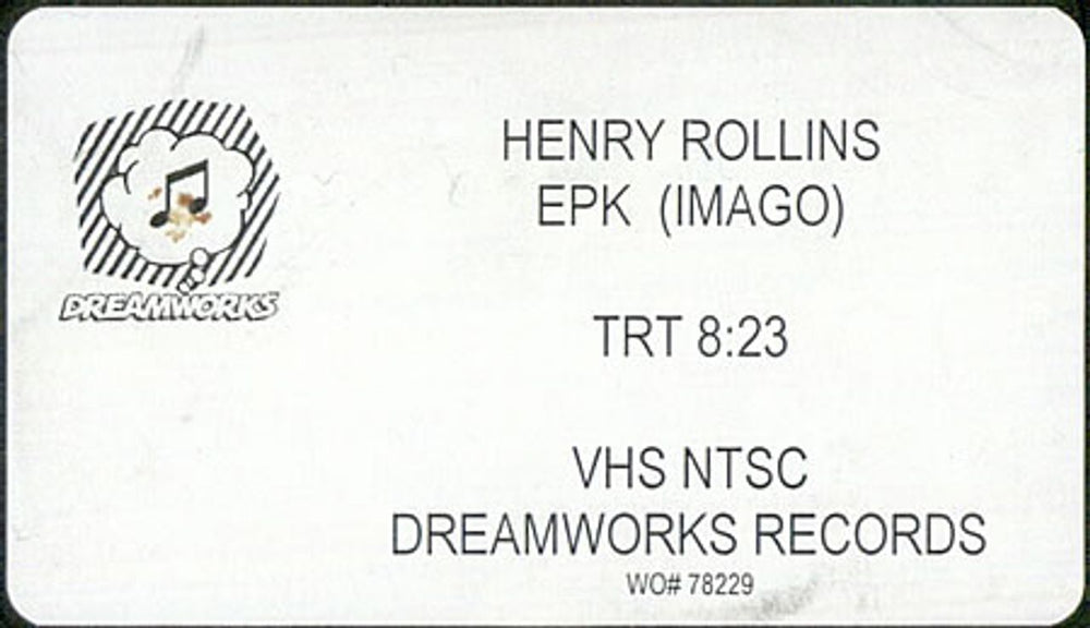 Henry Rollins EPK US Promo video (VHS or PAL or NTSC) PROMO VIDEO