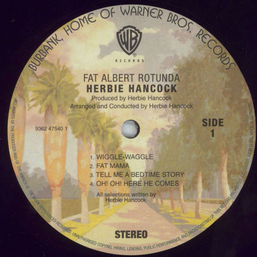 Herbie Hancock Fat Albert Rotunda German vinyl LP album (LP record) HHALPFA821901