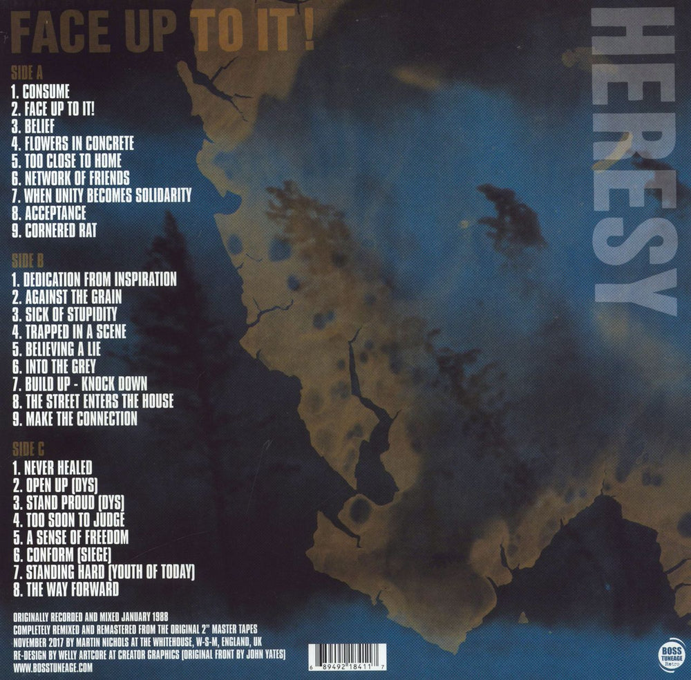 Heresy Face Up To It! [Expanded 30th Anniversary Edition] UK 2-LP vinyl record set (Double LP Album) 689492184117