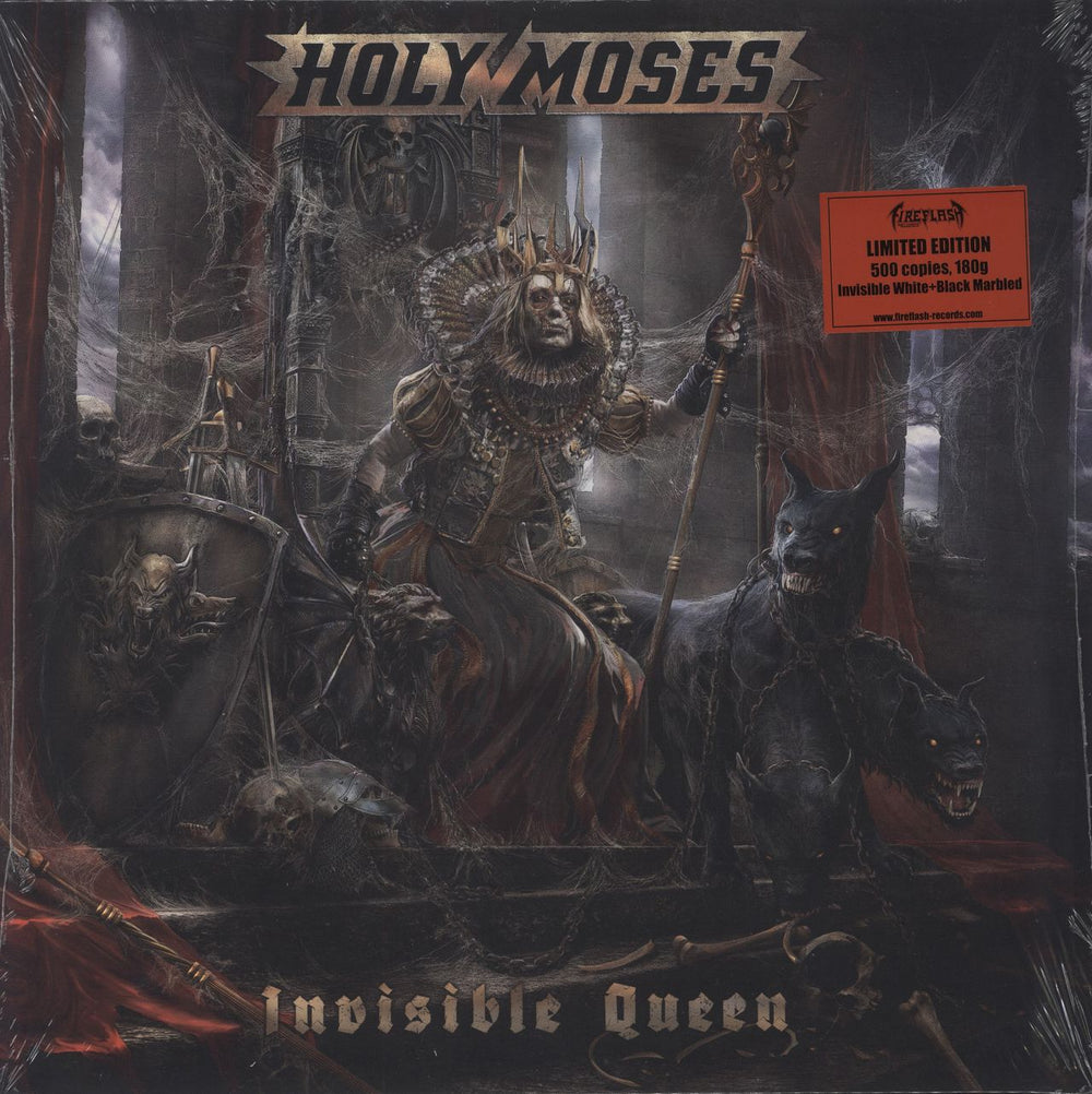 Holy Moses Invisible Queen - White & Black Marbled - Sealed German vinyl LP album (LP record) FF004V