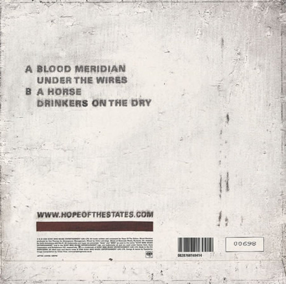 Hope Of The States Blood Meridian EP UK 10" vinyl single (10 inch record) H/S10BL353831