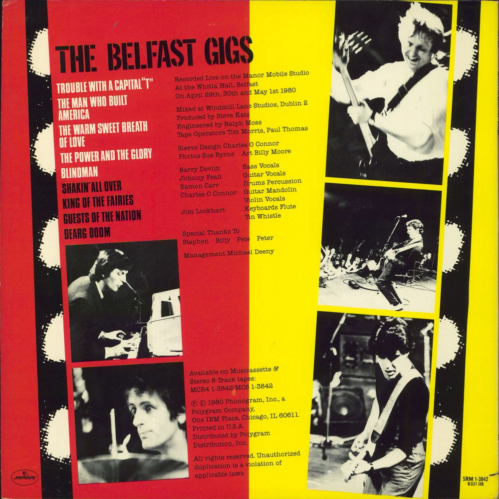 Horslips The Belfast Gigs US vinyl LP album (LP record)