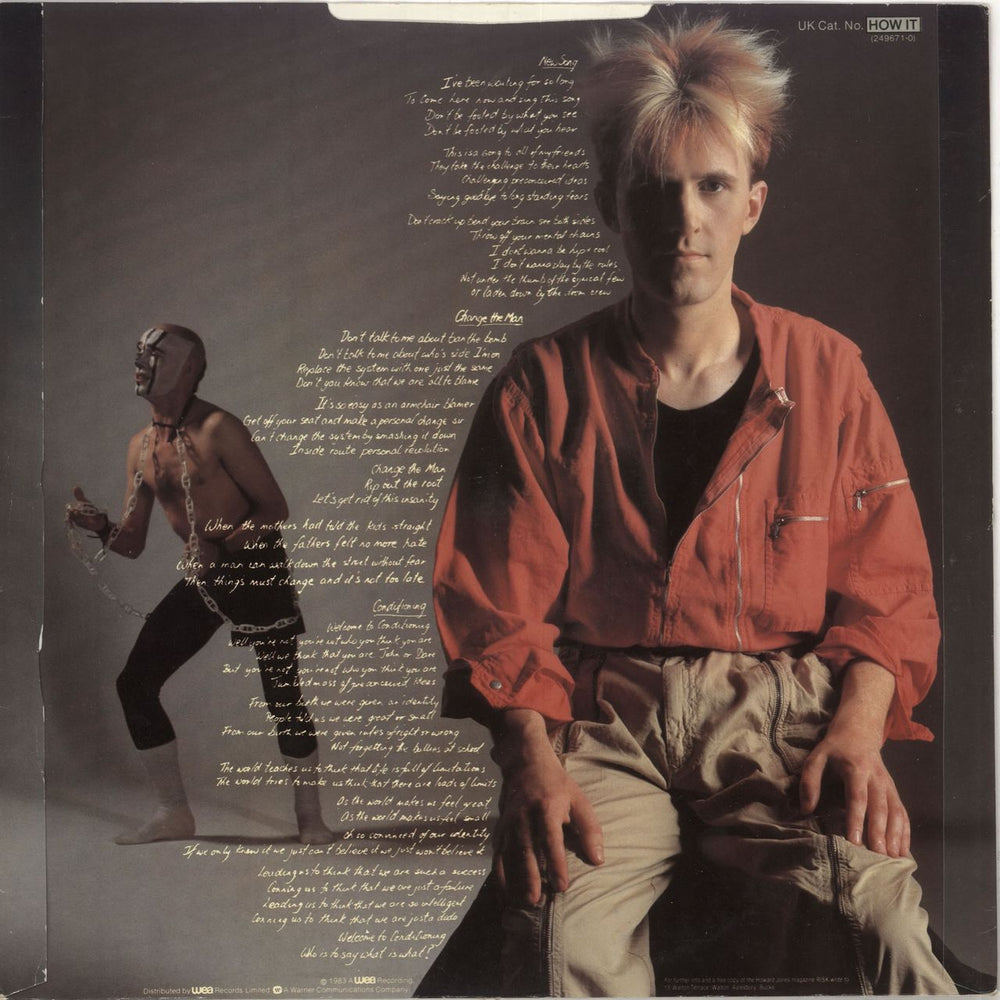 Howard Jones New Song - Autographed UK 12" vinyl single (12 inch record / Maxi-single)