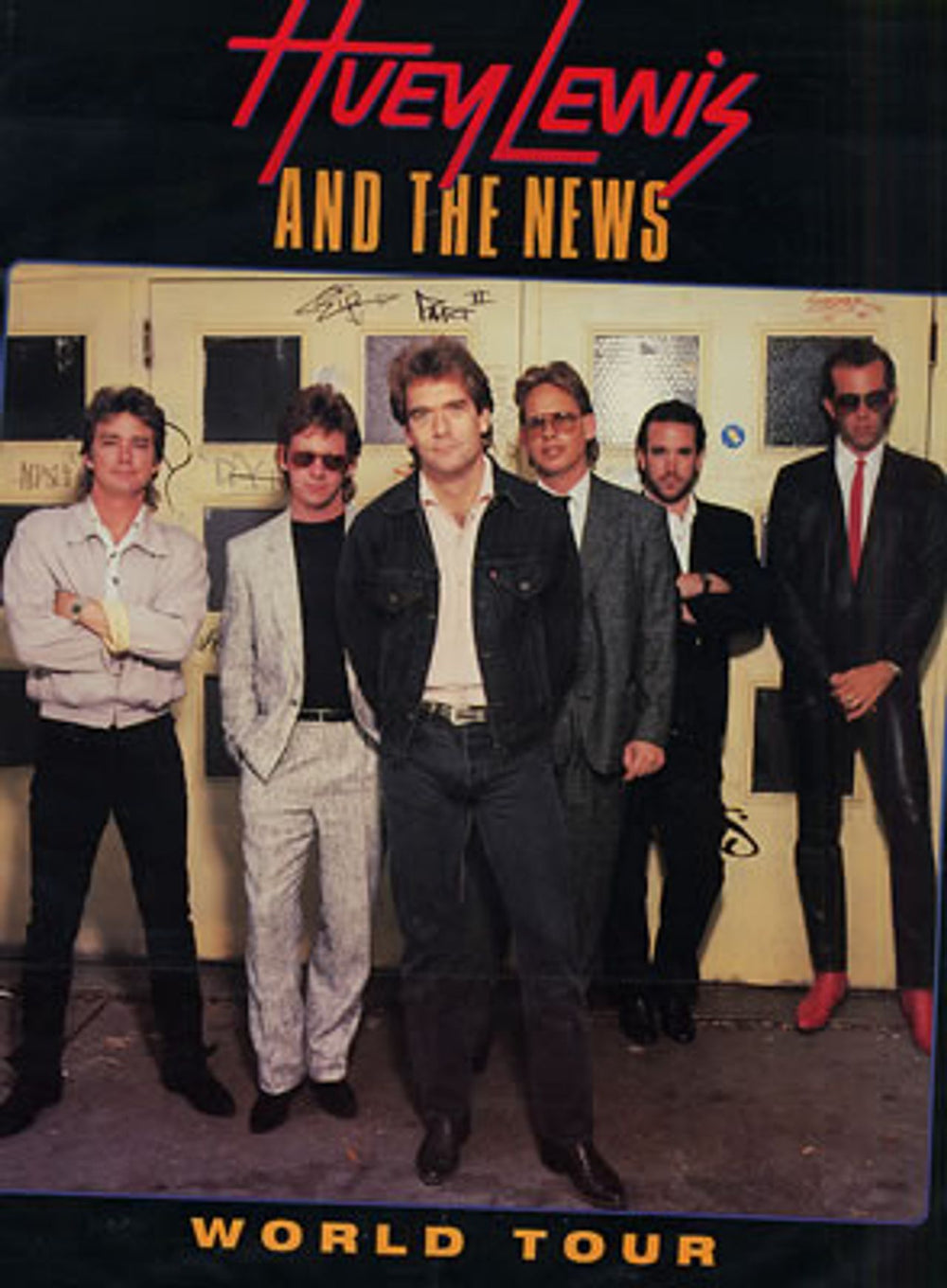 Huey Lewis & The News World Tour US tour programme TOUR PROGRAMME